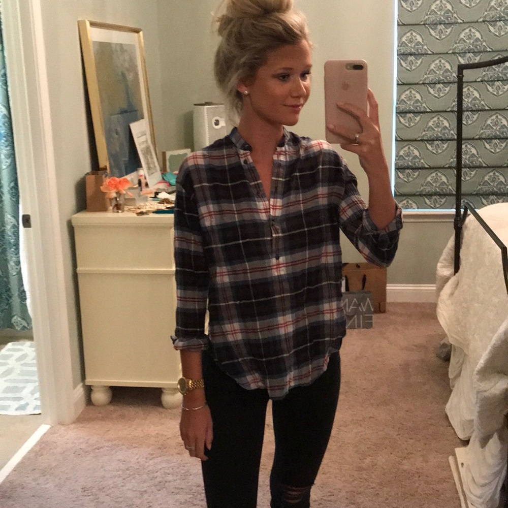 Madewell Plaid Top